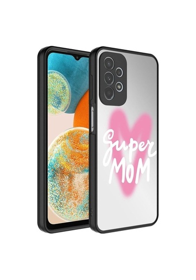 Galaxy Uyumlu A53 5g Kılıf Aynalı Desenli Kamera Korumalı Parlak Zore Mirror Kapak Süper Anne