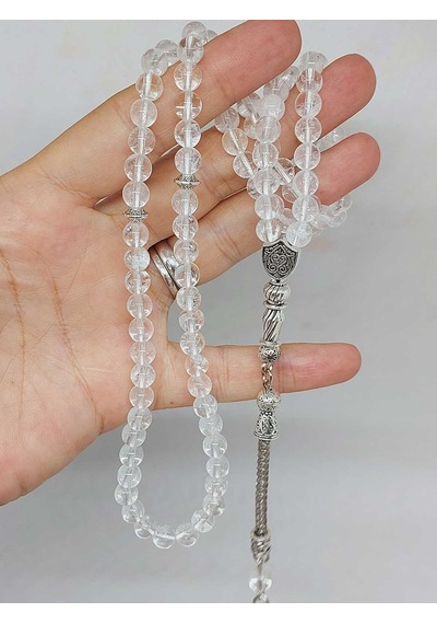 Kristal Kuvars Taşı 99luk Tesbih 6mm 4734 Çok Renkli