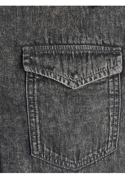 Jack & Jones Jack&Jones Siyah-Gri Erkek Kot Gömlek 12213202 Gri - Siyah