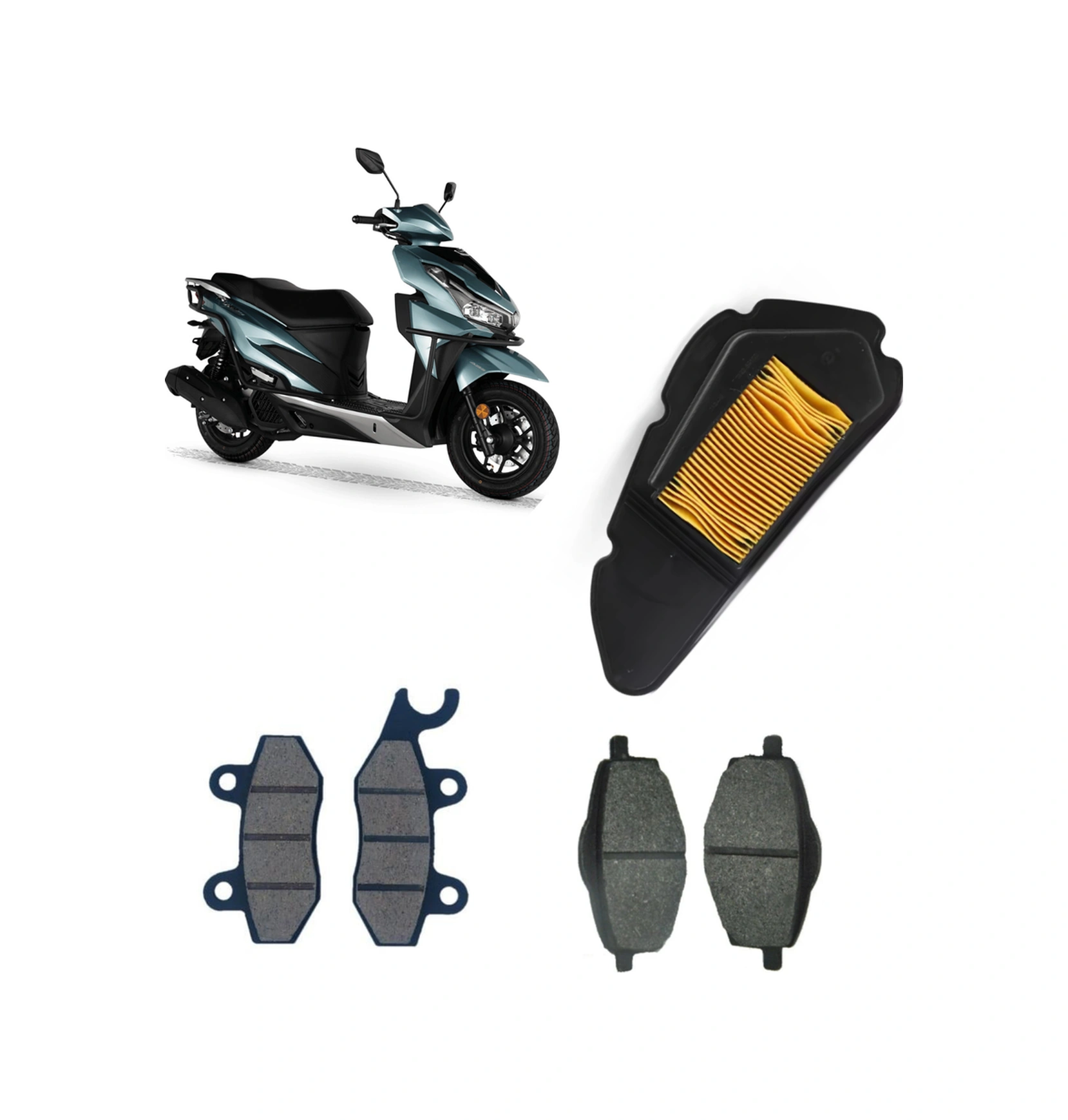 Rks Vrs 125 Bakım Seti Ön-arka Balata Ve Hava Filtresi