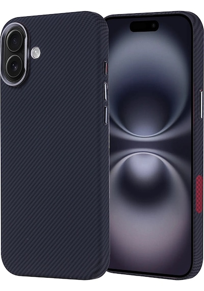 Apple Uyumlu iPad iPhone 16 Plus Kılıf M-safe Şarj Özellikli Karbon Fiber Görünümlü Zore Nekst Kapak Çok Renkli