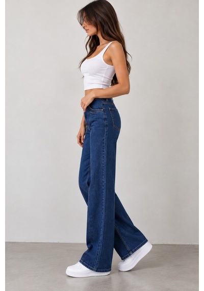 Zdnjeans Kadın Mavi Palazzo Jean Pantolon