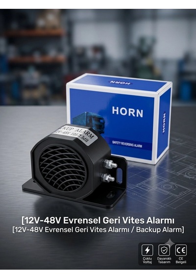 12v-48v Evrensel Geri Vites Alarmı - 105 Db Güçlü İkaz Kornası Ce Belgeli