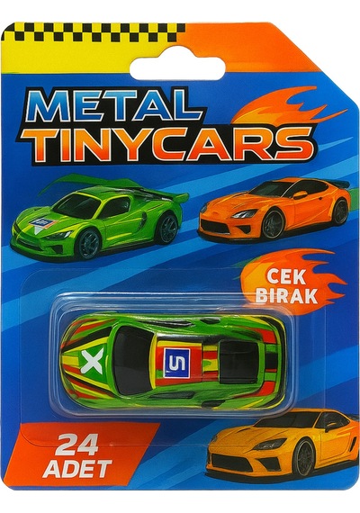 Metal Tınycars Çek Bırak Metal Oyuncak Arabalar 24 Lü Set