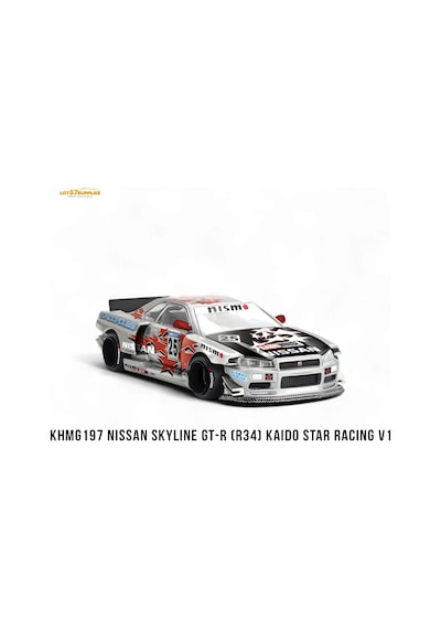 Mini Gt X Kaidohouse 1/64 Nissan Skyline Gt-r R34 Kaido Star Racing V1 Khmg197