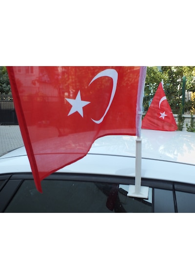 Flamalı Araç Konvoy Türk Bayrağı 30 X 45 - 100 Adet