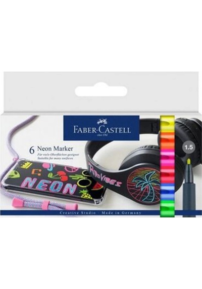 Neon Marker 6'lı Set