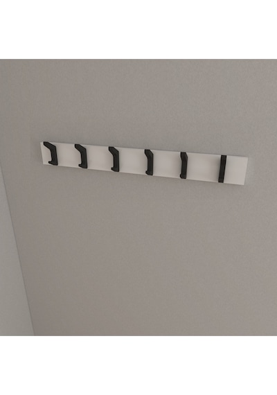 Hepsi3boyutlu Modern Duvar & Kapı Kanca Askılık - 6 Adet Siyah Kanca Askılık - Model No : 2 Siyah