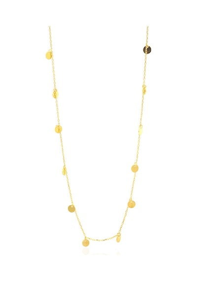Midyat Nurtaş Gümüş Seyrek Pullu Trend Model Gold Kaplama Gümüş Kolye 201022297