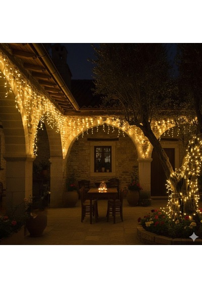 Günışığı Renk 5 Farklı Işık Modlu 10 Metre Eklemeli Dekor Boncuk Model Dekoratif Led 5570 Sarı