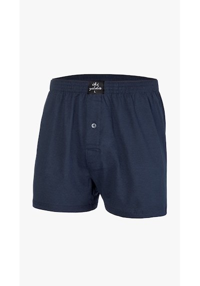 İki Yıldız Erkek %100 Pamuk Penye Boxer 6'lı Paket 12030 Lacivert