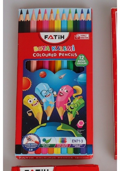 X Dekomus Rainbow Sort Collection 70 Parça Full Boyama Seti İle 3 Adet A4 Defter, Çıtçıt Dosya Altın