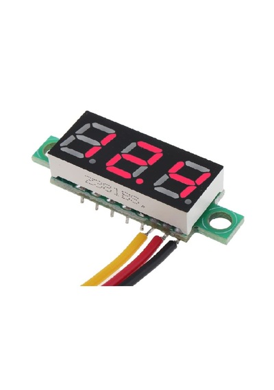 3 Kablo Mini Dijital Voltmetre 0.28inch 0-100v Dc