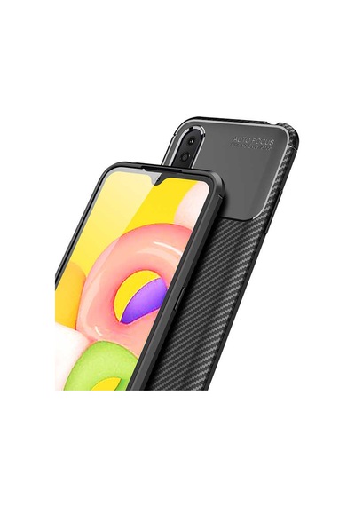 Galaxy A01 Kılıf Zore Negro Silikon Kapak Lacivert
