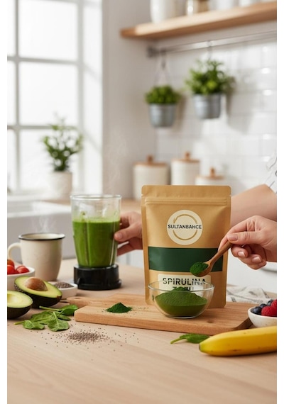 Spirulina Tozu 50 Gr Doğal Bitkisel Protein Ve Yüksek Süper Gıda - Spirulina Powder