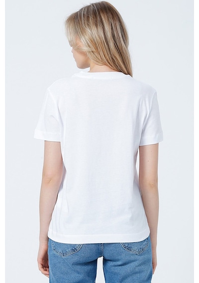Calvin Klein Kadın Tişört-j20j219142 Beyaz