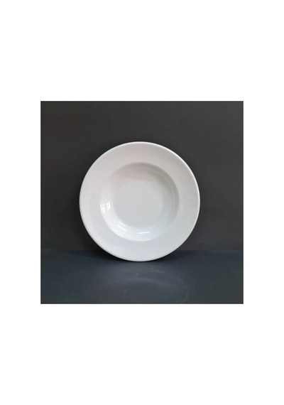 12 Adet %100 Kırılmaz Melamin Çukur Yemek Tabağı 21 Cm Ev Lokanta Tipi Porsiyon Sulu Yemek Haşlama Beyaz
