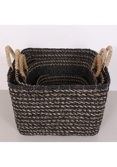 Karadeniz Muz Lif El Yapımı Yuvarlak Büyük Sepet 35x35x20 Cm