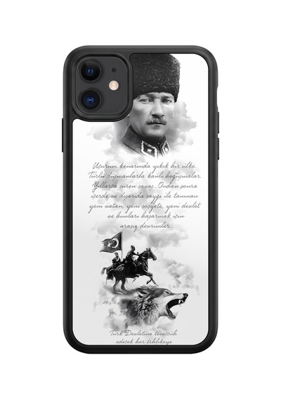 İphone 11 Uyumlu Kurt Desenli Kamera Korumalı Darbelere Dayanıklı Kılıf 239-kurt-iphone11