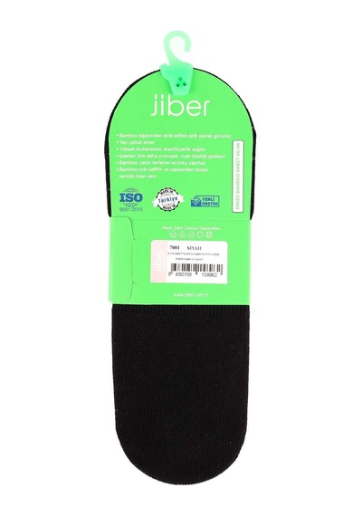 Jiber Erkek Bambu Babet Çorap 7001- 6 Adet Siyah