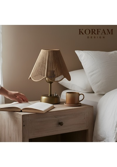 Rosalinda Modeli - Kahverengi Çiçek Şeklinde Kablosuz Pilli Masa & Gece Lambası Çok Renkli