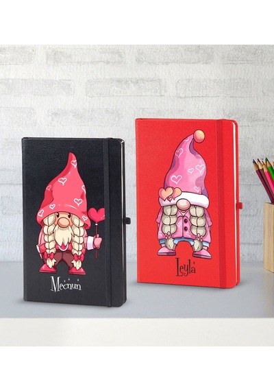 Bk Gift Kişiye Özel Sevgili Temalı 2 Li Defter Seti, Sevgiliye Hediye, Sevgililer Günü Hediyesi, Doğum Günü Hediyesi-8 Çok Renkli