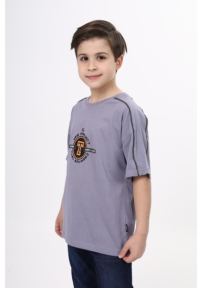 Toontoy Kids Toontoy Erkek Çocuk New Project Baskılı Tişört Gri Toontoy Kids Toontoy Erkek Çocuk New Project Baskılı Tişört Gri