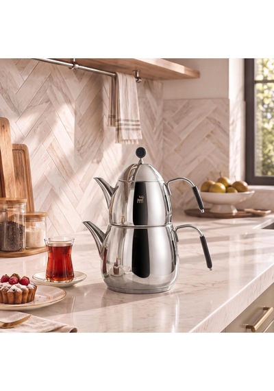 Powersteel 316+ Ezgi Midi Çaydanlık Takımı 1l & 2,2l Inox Diğer