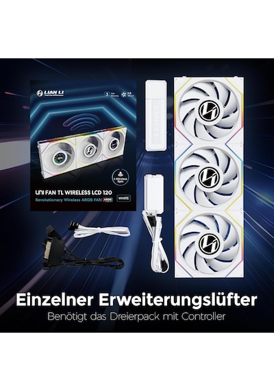 Unı Fan Tl Wıreless Lcd 3x120mm Beyaz Kasa Fanı G99.12tllcd1w3w.00