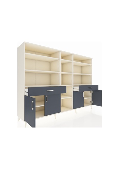 Hyperion Dolap 12 Raflı 2 Çekmeceli 4 Kapaklı 220x44x163 Aytaşı-a Aytaşı-antrasit Hyperion Dolap 12 Raflı 2 Çekmeceli 4 Kapaklı 220x44x163 Aytaşı-a Aytaşı-antrasit