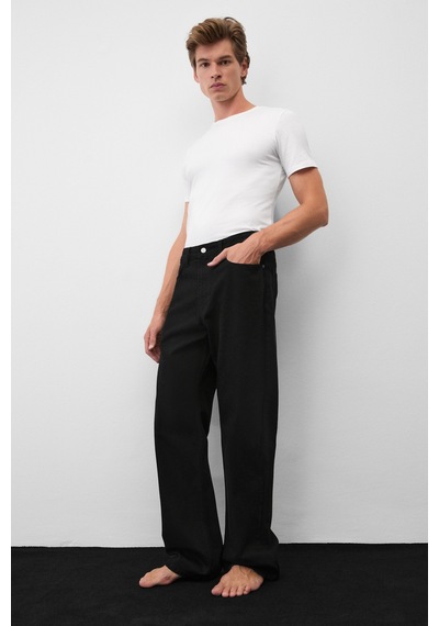 Grımelange Grimelange Ryder Erkek Loose Fit Siyah Jeans