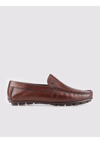 Cabani Hakiki Deri Kahverengi Erkek Loafer Ayakkabı Kahverengi (521643695) Kahverengi