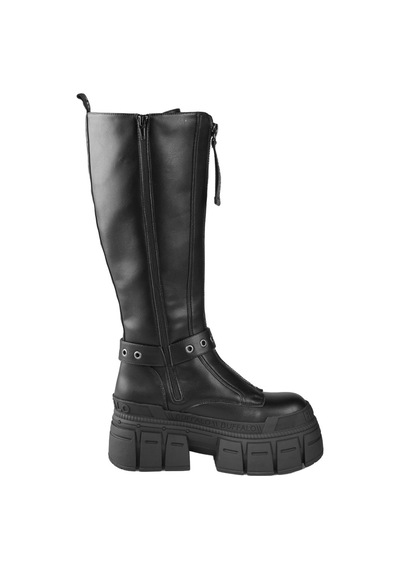 Çizme Kadın 1270131 Buffalo Gospher Bıker Hı - Vegan Nappa -black Siyah