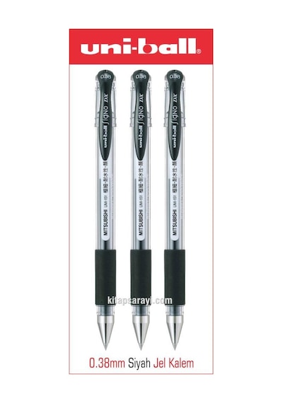 Uniball Signo Dx 0.38 Mm Siyah Jel Kalem 3 Adet Um-151