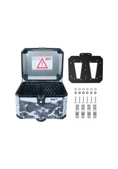 Gp Kompozit Dsn01 Universal 57 Lt Desenli Alüminyum Motosiklet Çantası Çok Renkli