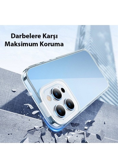 More TR Baseus Illusion Series Apple Uyumlu iPhone 14 Pro Silikon Kılıf +Tempered Ekran Koruyucu +4x Kamera Koruyucu Set