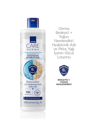 Avon Care Derma Besleyici + Yoğun Nemlendirici Hyalu Ronik Asit Ve Pirinç Yağı İçeren Vu Cut Losyonu 400ml