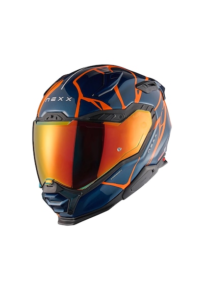 Nexx X.wst 3 B-sıde Mavi-turuncu Kask Turuncu