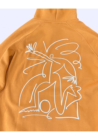 Kappa Authentic Onial Tur Erkek Koyu Turuncu Oversize Hoodie
