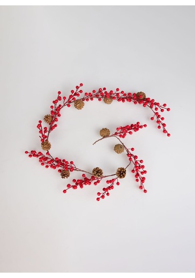 Evvon Yılbaşı Süsü Xms Kozalakli Garland 150cm Diğer