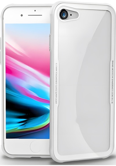 Apple Uyumlu iPhone 7 8 Se Kılıf Kenarları Silikon Arka Kısım Temperli Cam Craft 001