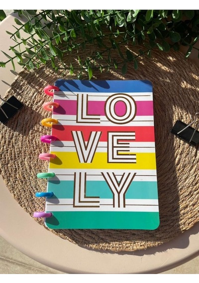 Yeni Nesil Kalp Spiralli Eğlenceli Çizgili Defter