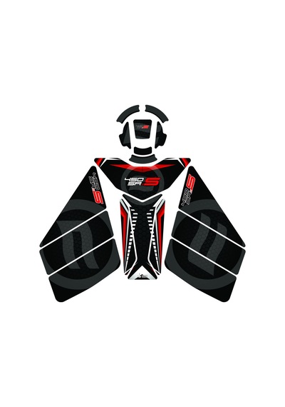 Grippatch Cf Moto 450 Sr 2023-2024 Uyumlu 17 Parça Tank Pad Seti Gc16-r1