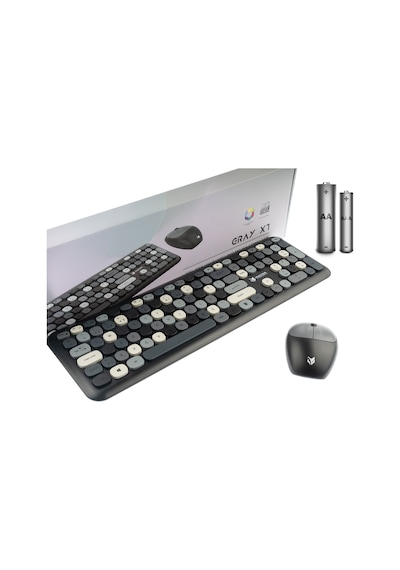Hunter Mint XT Retro Kablosuz Klavye Mouse Set