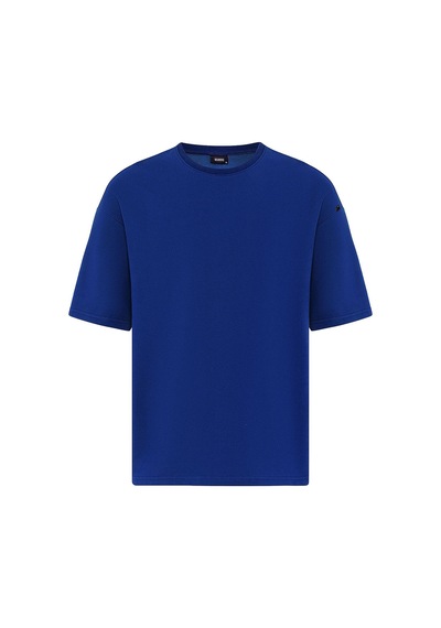Basic Oversize Şort Takım Saks