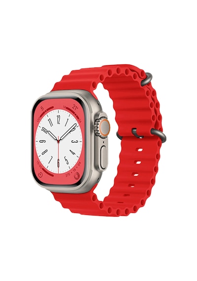 Newface - 260 - Apple Watch Uyumlu 42mm Ocean Kordon - Csmo-tex - - Kırmızı