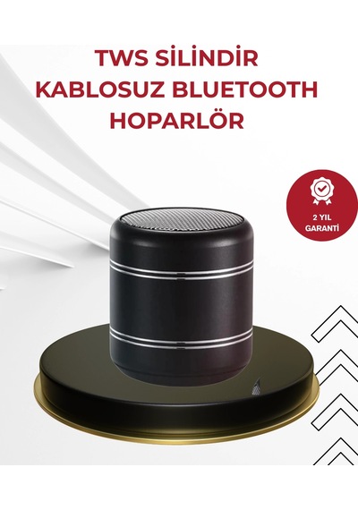 Zenvia Kompakt Silindir Metal Bluetooth Hoparlör 400 Mah Uzun Pil Tws Destekli Znv2026