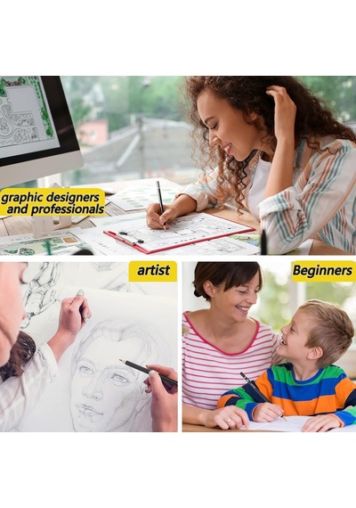 Xspring Eskiz Kalem Seti, 12 Adet Grafit Kalem 14b - 4h , Profesyonel Ve Yeni Başlayanlar İçin Sanatçı Kalemleri, Çizim Ve Gölgeleme İçin İdeal Eskiz Kalemleri 124-Pembe