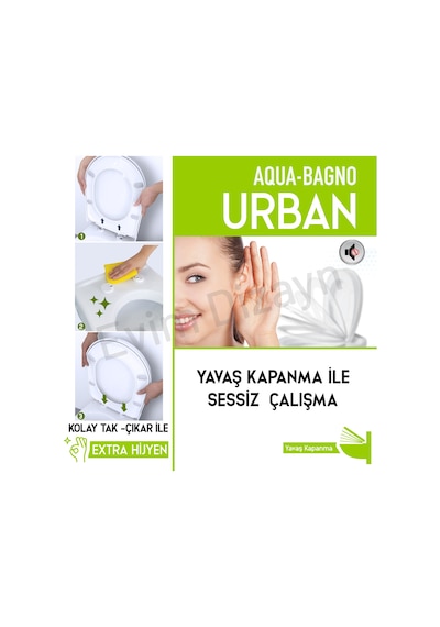 Aqua Bagno Urban Yavaş Kapanan Klozet Kapağı