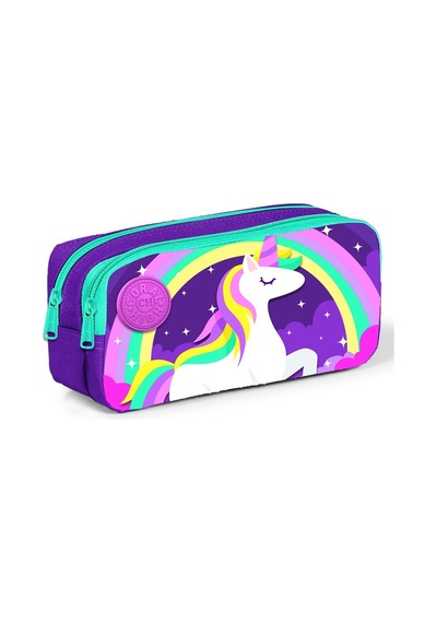 Coral High Kids İki Bölmeli Unicorn Desenli Kalemlik - Kız